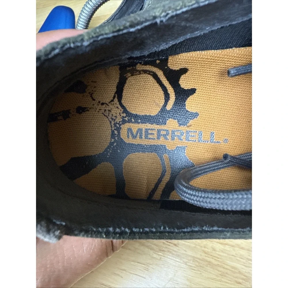 Merrell Freewheel Leather Casual Shoes Loafers Charcoal Gray Green Mens 9 J69189
